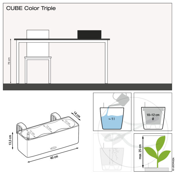 Cube Color Triple 40 Valkoinen All-In-One Set - Image 8