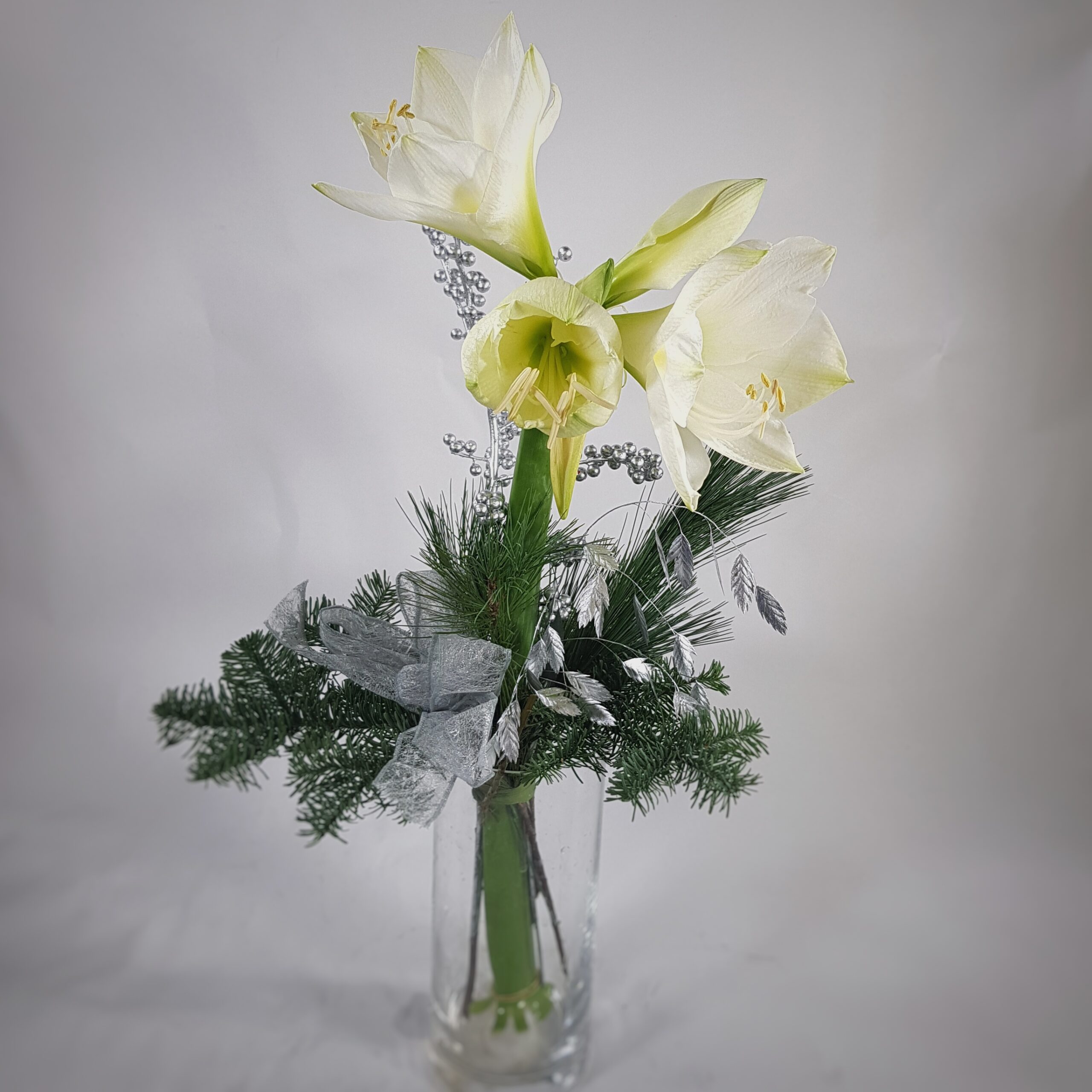 Korkea amarylliskimppu.