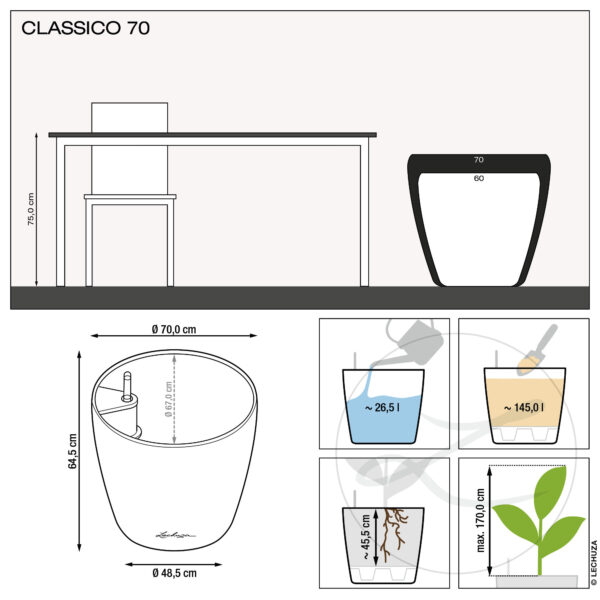 Classico Premium 70 hopea All-In-One Set