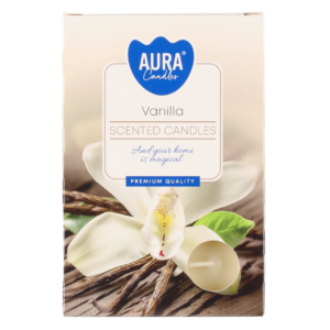 Aura Tuoksulämpökynttilä Vanilla 6 kpl