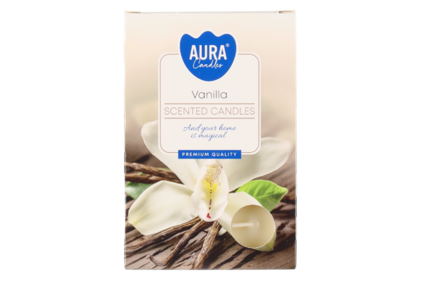 Aura Tuoksulämpökynttilä Vanilla 6 kpl