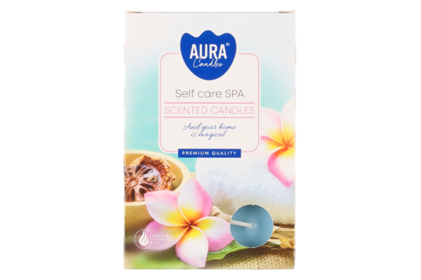 Aura Tuoksulämpökynttilä Self care SPA 6 kpl