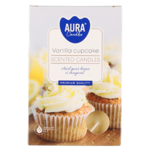 Aura Tuoksulämpökynttilä Vanilla cupcake 6 kpl