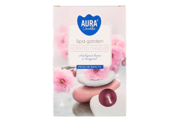 Aura Tuoksulämpökynttilä Spa Garden 6 kpl