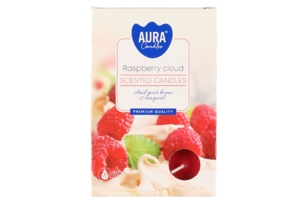 Aura Tuoksulämpökynttilä Rasperry Cloud 6 kpl
