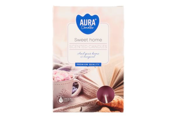 Aura Tuoksulämpökynttilä Sweet Home 6 kpl