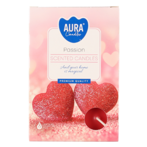 Aura Tuoksulämpökynttilä Passion 6 kpl
