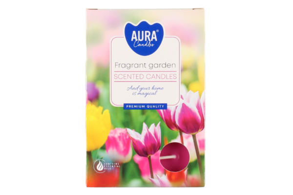 Aura Tuoksulämpökynttilä Fragrant garden 6 kpl