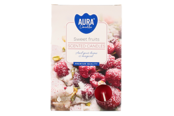 Aura Tuoksulämpökynttilä sweet fruits 6 kpl