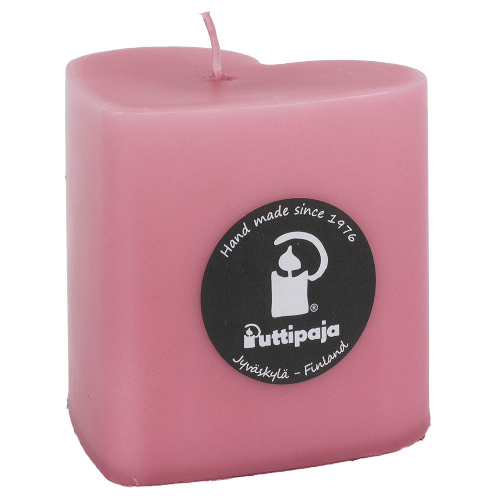 Sydänkynttilä 8cm vanha roosa - Image 2