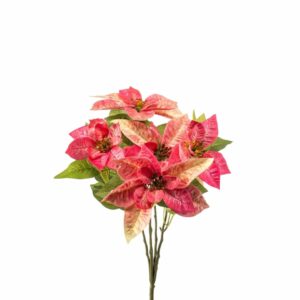 Joulutähtikimppu 42cm vaalea pinkki