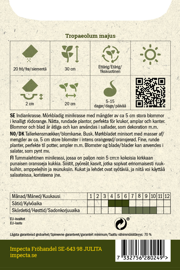 Pensasköynnöskrassi 'Baby Orange'