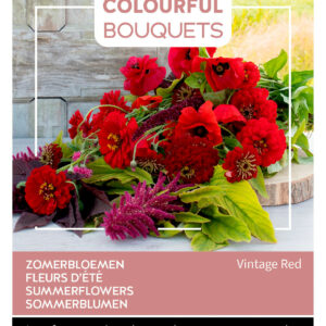 Buzzy Colourful Bouquets Vintage Red