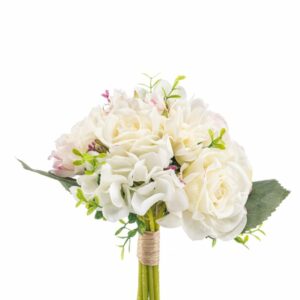 Ruusu/hortensiakimppu 28cm kerma/pinkki