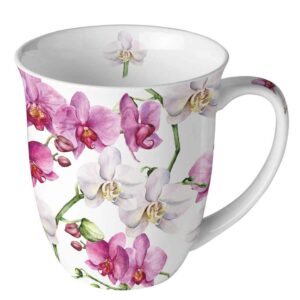 Muki Elegant orchids valkoinen 0,4L