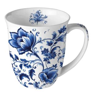Muki Delft Blue florals 0,4L