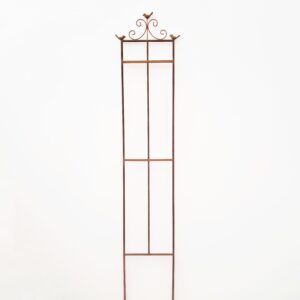 Metallisäleikkö lintukoristeella 160cm, ruoste