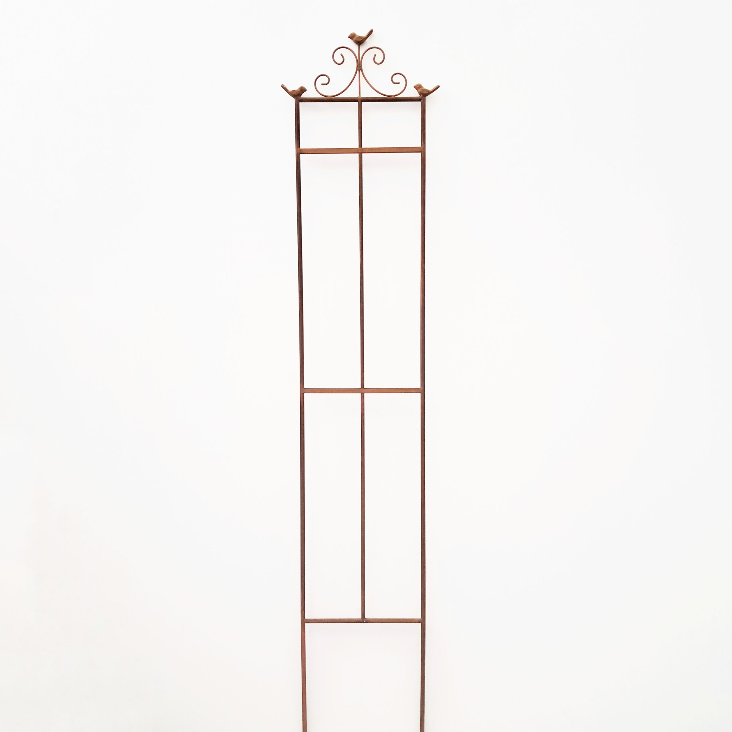 Metallisäleikkö lintukoristeella 160cm, ruoste