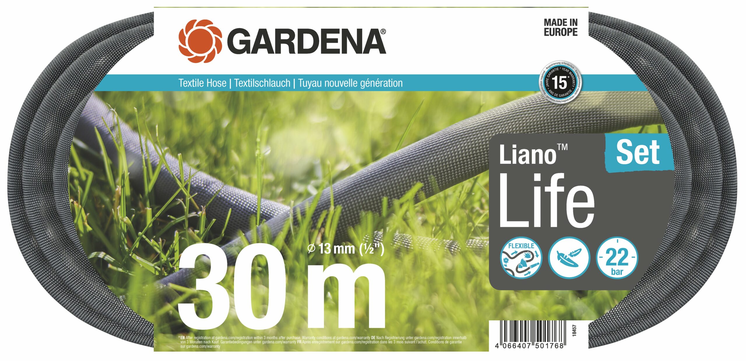 Puutarhaletku Gardena Liano™ Life 30m sarja