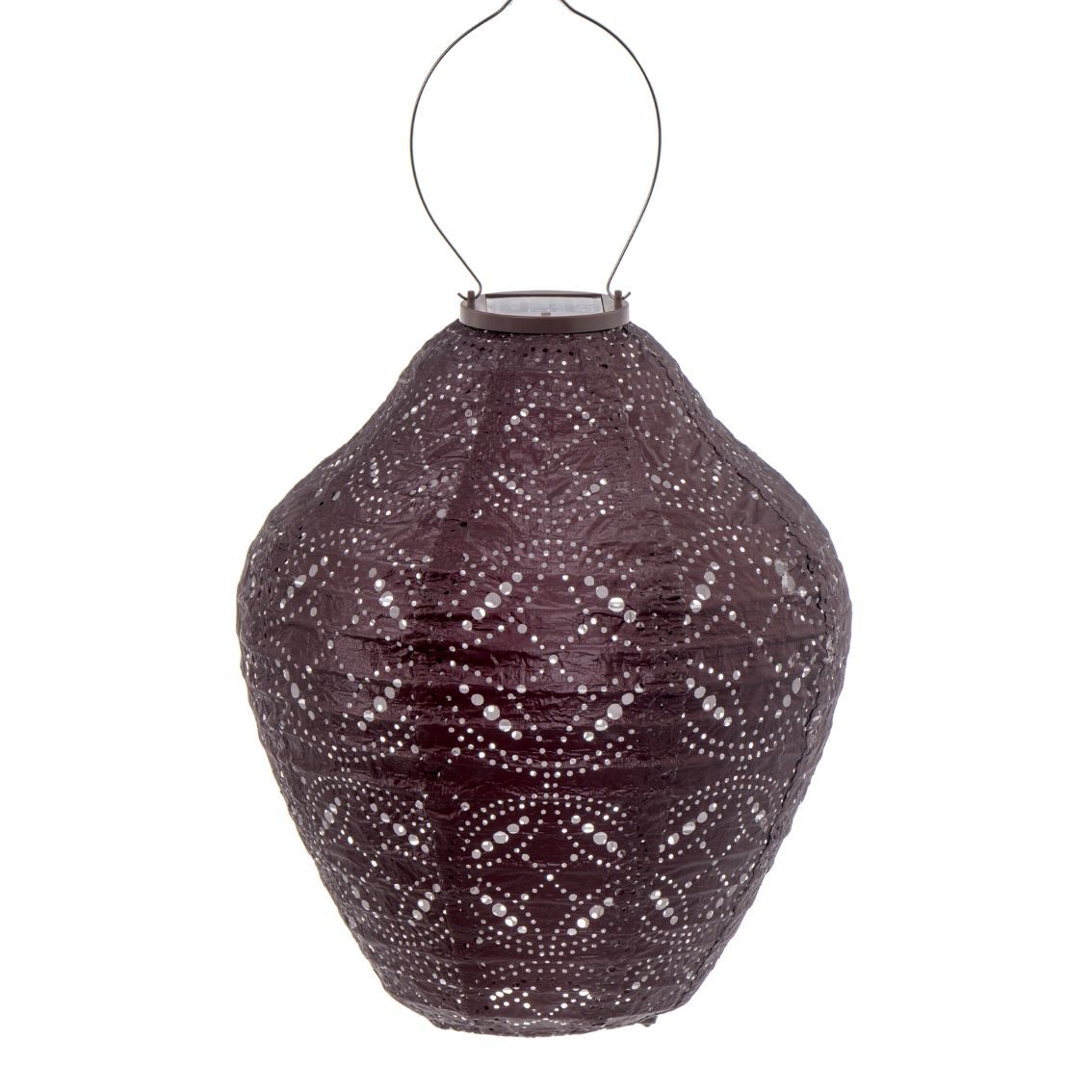Aurinkokennolyhty Mandela Jar 30*33,7cm, luumu