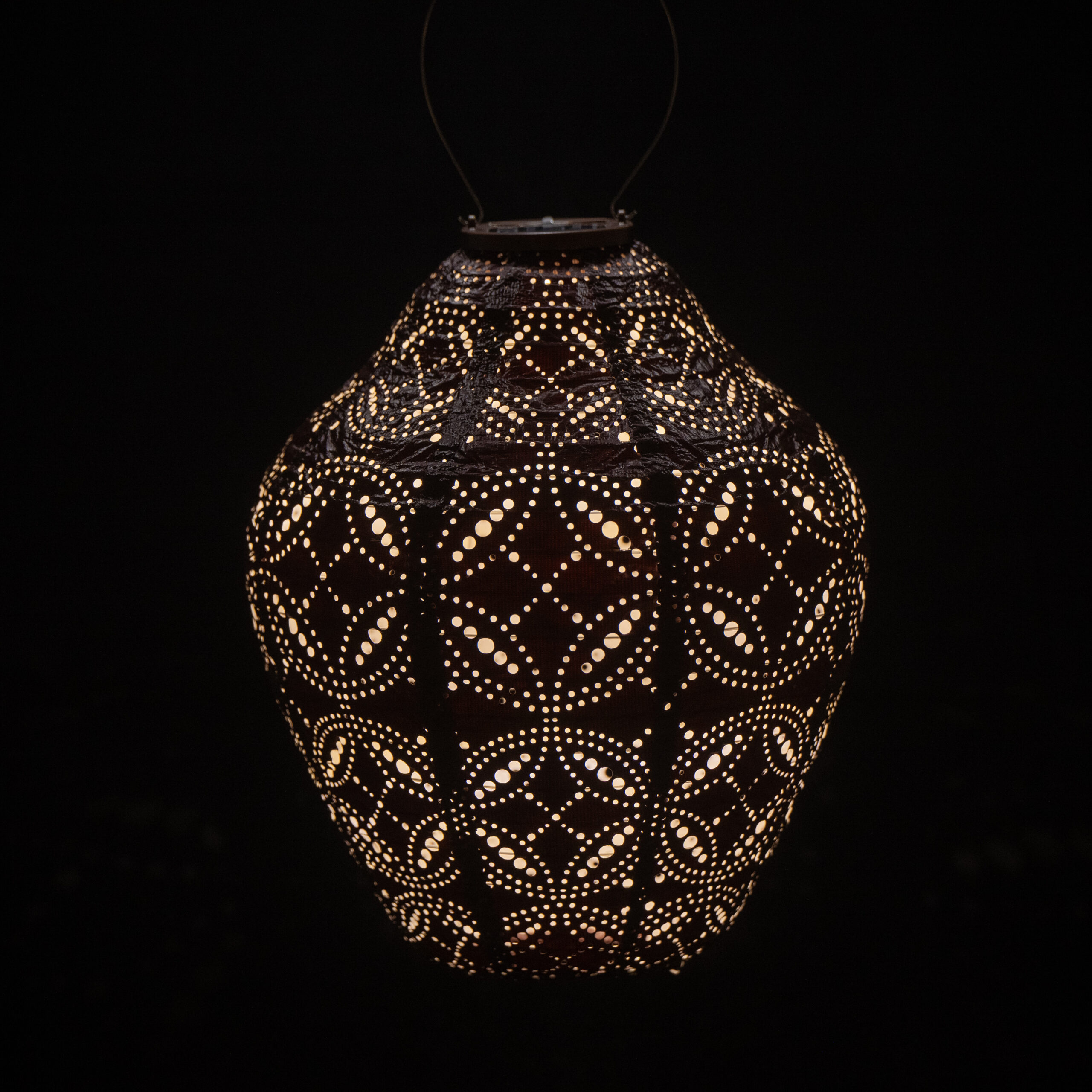 Aurinkokennolyhty Mandela Jar 30*33,7cm, luumu - Image 3