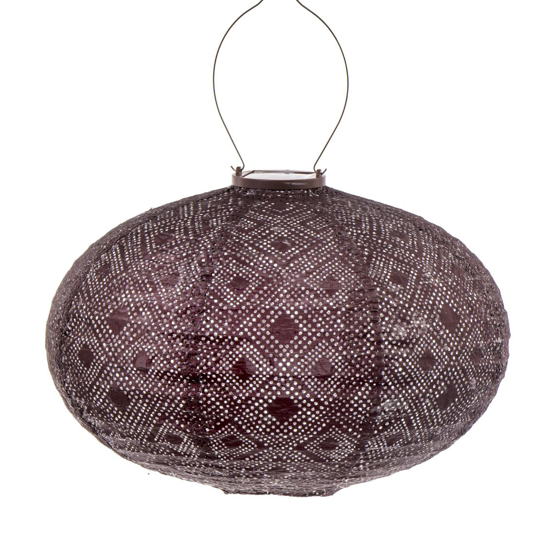 Aurinkokennolyhty Mosaic Oval 40*27cm, luumu