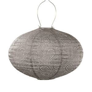 Aurinkokennolyhty Paisley Oval 40*27cm, taupe