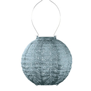 Aurinkokennolyhty Folia Round 20x18cm, siniharmaa